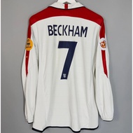 2004-long sleeve BECKHAM GERRARD ROONEY OWEN Top Quality Retro Jersey Kit custom fans T-shirt