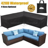 KING DO WAY Rattan Corner Furniture Cover Garden Outdoor Sofa Protect L Shape Durable Cover
