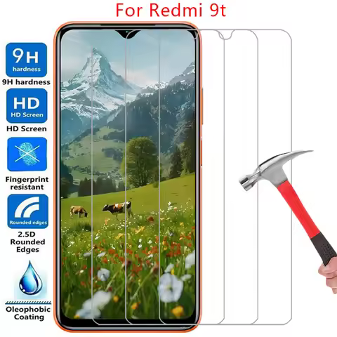 screen protector for xiaomi redmi 9t protective tempered glass on redmi9t 9 t t9 film xiomi xaomi xi