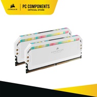 CORSAIR DOMINATOR PLATINUM RGB 32GB (2x16GB) DDR5 DRAM 5200MHz C40 Memory Kit — White CMT32GX5M2B52