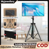 Universal Tripod TV Stand For 26-55 Inci Height And Angle Adjustable Foldable Tripod Floor TV Stand
