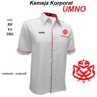 UMNO Baju Kemeja Korporat Putih VM2 VF2 Parti Politik Malaysia Corporate Uniform