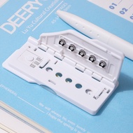 MiNi 5-Hole Paper Punch Handheld Plastic Hole Puncher Capacity 1 Sheets for A4 A5 B5 for Notebook Sc