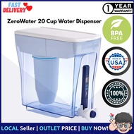 ZeroWater 32 Cup Ready-Pour Water Dispenser with Filter Pitcher - Transparent