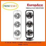 *NEW* EUROPACE EQQ 7931S TRIO TURBO OSCILLATING FAN 9 INCH  - 1 YEAR LOCAL WARRANTY