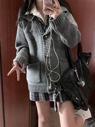 Áo Len Cardigan Dài Tay Phong Cách Nhật Bản Mùa Thu Đông Cho Nữ Star Hold Moon Original JK Áo Khoác