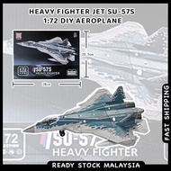 Heavy Fighter Jet SU-57S 1:72 DIY Aeroplane Plane Airplane Aircraft Military Blocks Model Collection