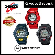 Casio G-SHOCK G7900A-4 / G7900 / G7900-1 Mat Moto Merah/ Mat Moto Hitam (Set Asia) 1 Year Warranty