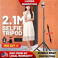 Mobile Phone Live Stand Portable 210cm Tripod Adjustable Stand Live Camera Selfie Tripod Phone Holder 2.1m