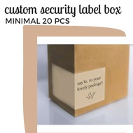 [custom] label box / seal box security box/ side box/ seal box