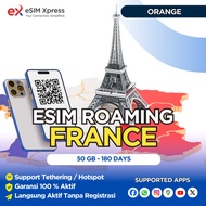 eSIM Prancis 50 GB Data | 180 Hari | eSIM Roaming | eSIM Travel France
