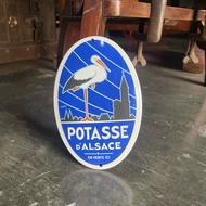 Old-School D'Alsace Portrait Advertising Board Enamel