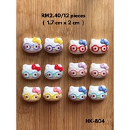 RM2.40/ 12 pieces @ 20 cents: HK-804 - Resin - HK - Glossy - 1.7 cm x 2 cm Resin Charms