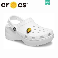 รองเท้า croc แท้ สีกระดูก WOMENS Croc Classic Platform Clog Bone รองเท้านิ่มเหมือนเหยียบขี้ พื้นหนา 