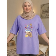 2Y604 [AIYOU] XL-5XL T shirt Women Plus Size Tshirt Woman Clothes Crop Top Couple T Shirt Baju Perem