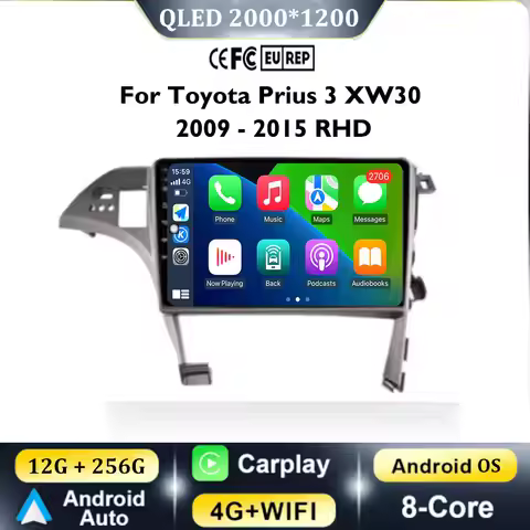Android 15 For Toyota Prius 3 XW30 2009 - 2015 Right Hand Driver Car Radio Screen Multimedia Player