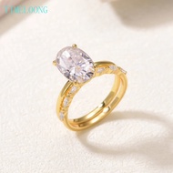 Solid 925 Sterling Silver 3EX VVS1 D Oval Cut 8*12 MM Real Moissanite Diamond Ring Sets Fine Jewelry