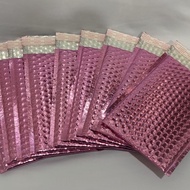 amplop bubble wrap lapis alumunium foil ukuran 23x33cm - merah muda