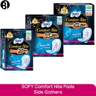 SOFY Comfort Nite Side Gathers Dry Net Night Slim Wing Sanitary Pad 29cm/35.5cm/42.5cm