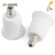 LIAOYING E12 to E27 Lamp Holder, Bulb Socket 6A Bulb Base, White Screw PBT 220V Lamp Adapter Convert