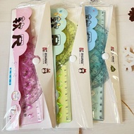 Student Ruler Four-Piece Ruler New Ruler Cheap Couple Coin Ruler Full Set Second Grade Triangle 26/5