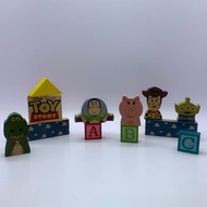 Japan Disney Toy Story 反斗奇兵 T Rex Buzz LightYear 巴斯光年 Woody 胡迪 Aliens 三眼仔 Ham 火腿 積木 擺設