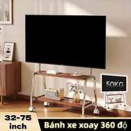 55 inch Mobile TV Mount wooden art stand TV Mount Stand Solid Stand for Flat Screen TV