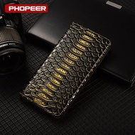 Phone Case for XiaoMi Mi Mix 2 2s 3 4 Mi Max 2 3 4 Pro Python pattern Genuine leather Flip Wallet Ph