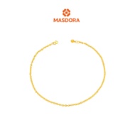 MASDORA 916 Gold Anklet Rantai Kaki Gelang Kaki Emas ~ Shining Sauh Bell (EMAS 916/22K)