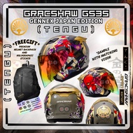 Gracshaw Helmet Gennex G535 TENGU / NINJA Japan Edition with FREE HELMET BACKPACKS (G535 Japan Serie