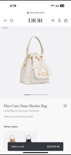 Dior Caro Nano Bucket Bag