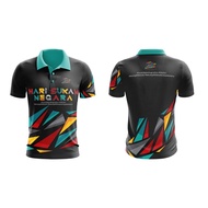 Axellent Hari Sukan Negara Malaysia Tshirt Jersey Sublimation Unisex Polo Neck XS-5XL Jersi Custom N