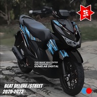 MERAH Motorcycle Body Stickers BEAT deluxe Street 2020-2023 Black Red 47