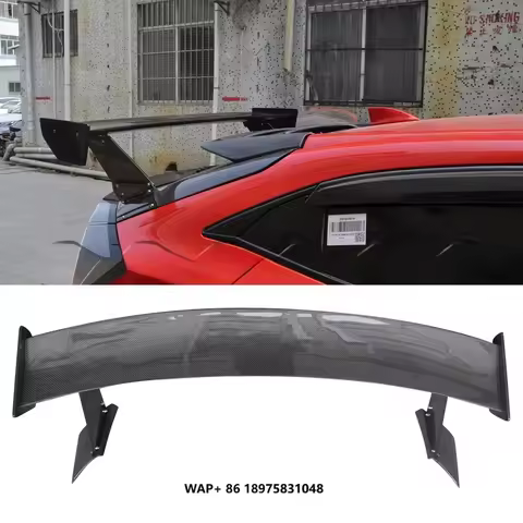 Type Carbon Fiber Rear Trunk Tail Wing High Kick Spoiler for Hatchback Type R FK7 FK8 10TH 2016-2019