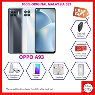 L9g0 [ READY STOCK ] ORIGINAL OPPO A93 Smart Phone 8GB RAM + 128GB ROM Mediatek Helio P95 (12 nm) 40