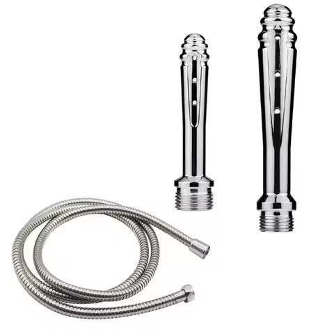 Enema Cleaning Butt Plug Flusher Shower Vaginal Cleaner Colonic Douche System Stainless Steel Insert