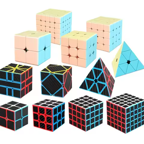 Moyu Meilong 3x3x3 4x4x4 Professional Magic Cube Carbon Fiber Sticker Speed Cube Square Puzzle Educa