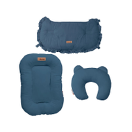 Bernd - Sober Pet เบาะรองรถเข็นสัตว์เลี้ยง พร้อมผ้ากันน้ำลาย เเละหมอนรองนอน Bluish Gray - Xl