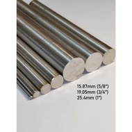 Stainless Steel 304 Rod Shaft Round Bar; Diameter in 15.87mm, 19.05mm, 25.4mm; Length in 1m