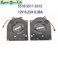 CPU GPU Cooling Fan For Dell G15 5511 5515 5510 Gaming Notebook Cooler Radiator Fans DC12V 0.25A 0.2