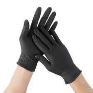 Black nitrile Powderless Gloves size L {Ozax} 100 Pieces