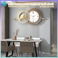 Golden Elephant Wall Clock Entrance Wall Clock Light Luxury Fashion Simple Living Room Wall Clock Personalized Creative Internet Celebrity Decorative Clock Wall Clock