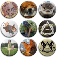 New Therian Delta Symbol Creative Brooch Lapel Pins Cartoon Rainbow Therian Sign Badge for Bag Shirt