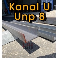 Termurah !!! UNP 8 Kanal U 80mm. besi baja UNP multifungsi cocok untuk mesin mesin . panjang mulai d
