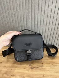💜COACH 蔻馳 RACER 17  小牛皮 單肩包 斜挎包 小號 男款 Cowhide shoulder bag crossbody bag small men