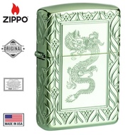 Zippo Armor® High Polish Green Elegant Dragon Lighter 49054