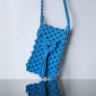 LOWKEY MACRAME - one tone button sling bag cellphone bag ver