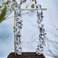 【油膽閃靈鑽】天然雙尖黑閃靈鑽 水晶手鍊手串 /一物一拍