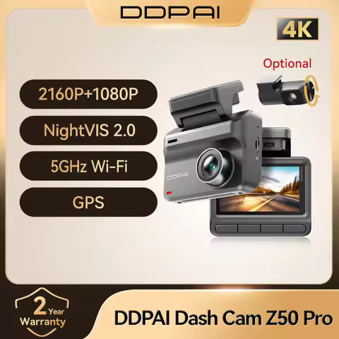 DDPAI Z50 Pro Dash Cam 4K Car DVR Night Vision 5GHz Wi-Fi GPS ADAS 24h Parking mode Front and Rear C
