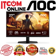 AOC 27'' LED GAMING MONITOR (Q27G42ZE 2K) FAST IPS/QHD/0.3MS/HDMI/DP/A/AS/HDR10 260HZ